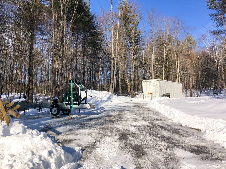 Snow Plowing with Tractor