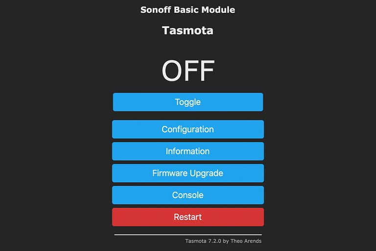 Tasmota Sonoff Basic Module