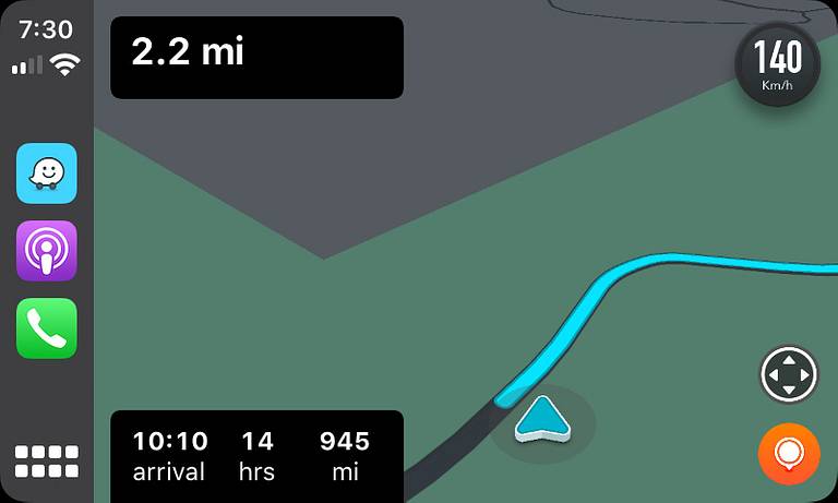 Waze on Apple CarPlay