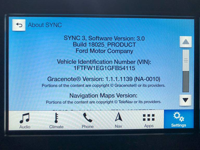 Ford SYNC3 Version 3.0