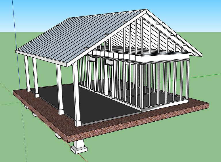 Utility Building Covered Space