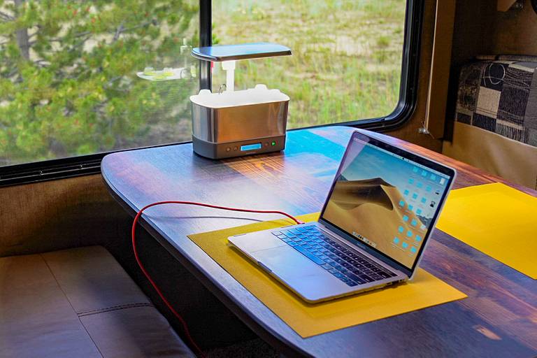 AeroGarden on RV Dinette