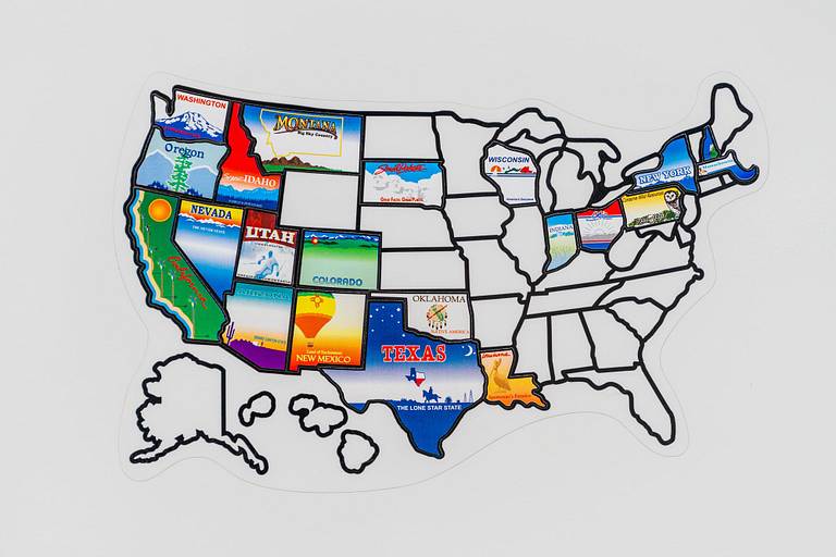 RV Travel Sticker Map