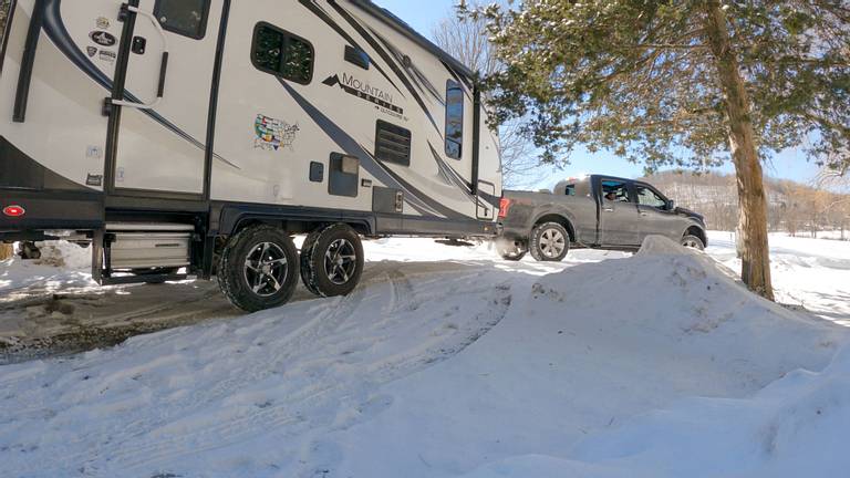 RV in Snow