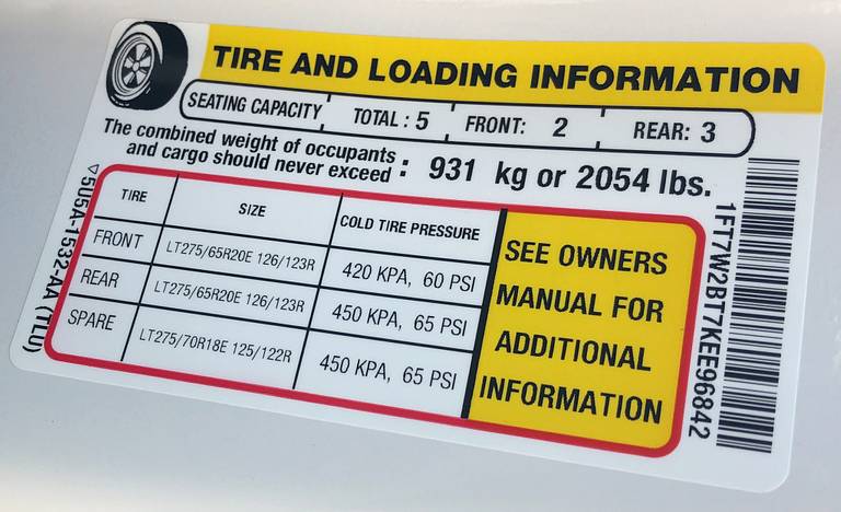 Payload on F-250 Diesel