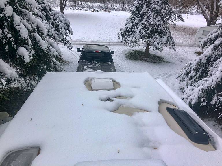 RV in Snow