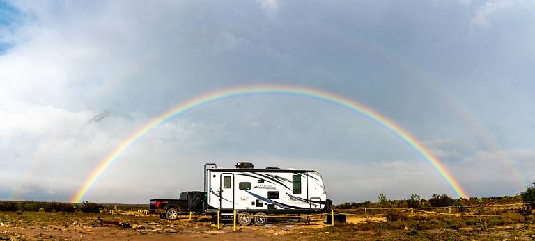 Rainbow Above our Trailer