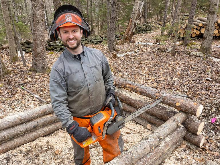 DIY Log Raised Garden Bed