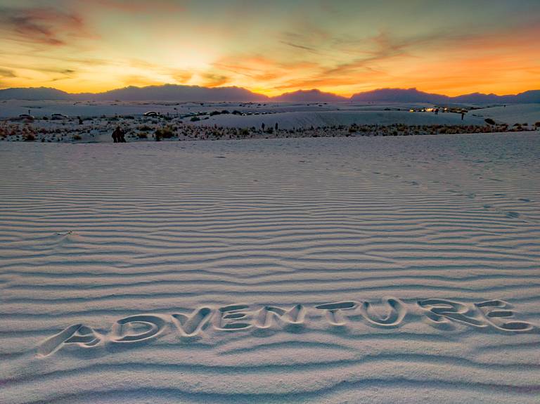 Sunset at White Sands