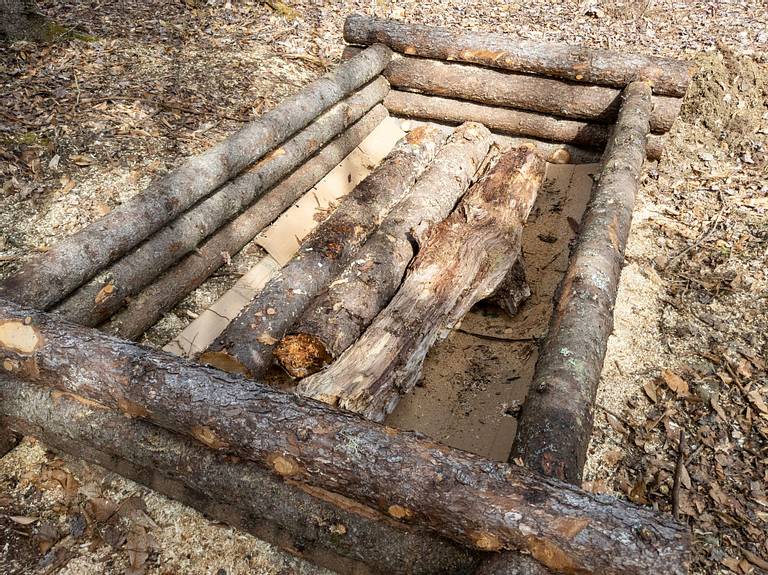 Hügelkultur Log Raised Bed