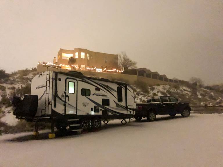 RV in Snow