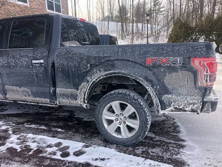 Road Spray on Truck
