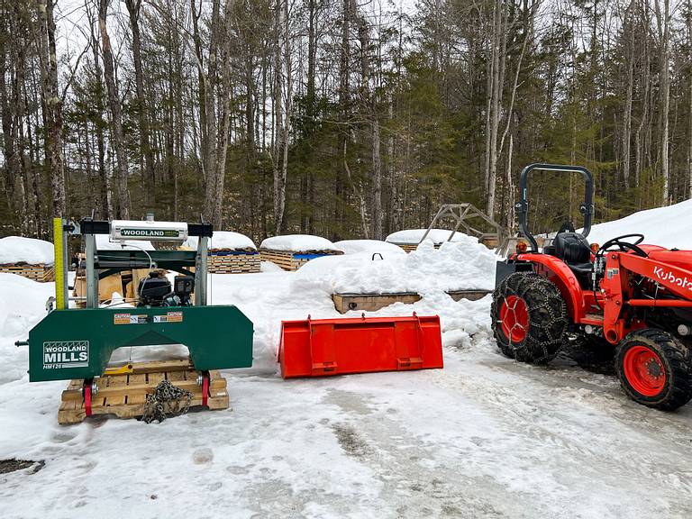 Woodland Mills Sawmill Head in Snow