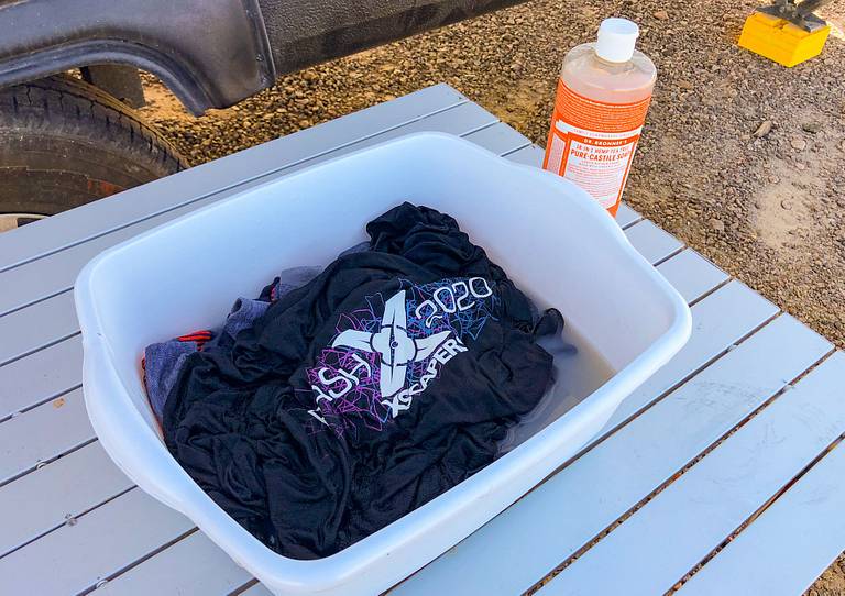 RV Hand Washing Laundry