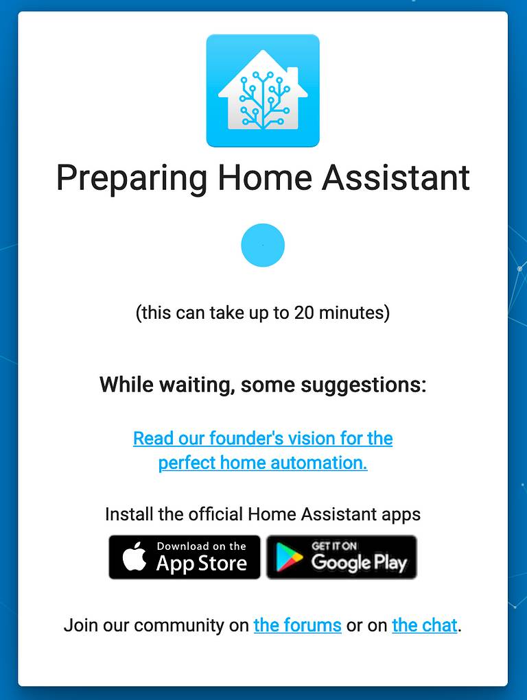 Home Assistant Booting