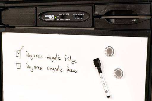 Installing Magnetic Dry-Erase RV Fridge / Freezer Doors