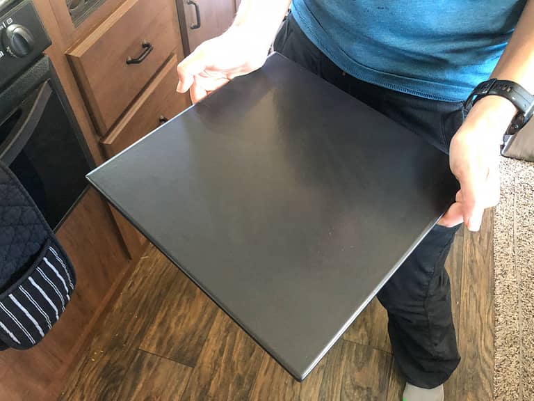 Black Glazed Pizza Stone