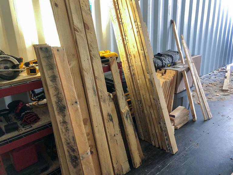 Disassembling Pallets